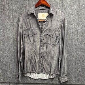 Bella Dahl Charcoal Button Down Shirt
